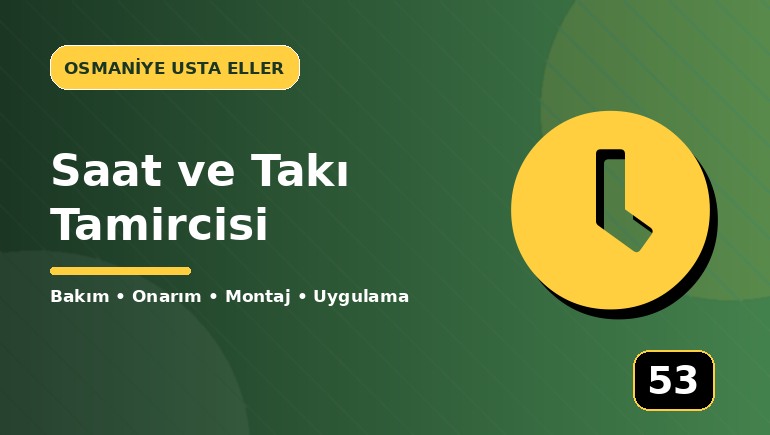 Saat ve Takı Tamircisi